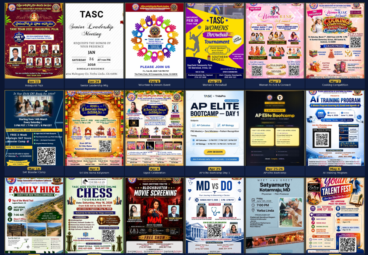 TASC 2026 - Jan to June Events