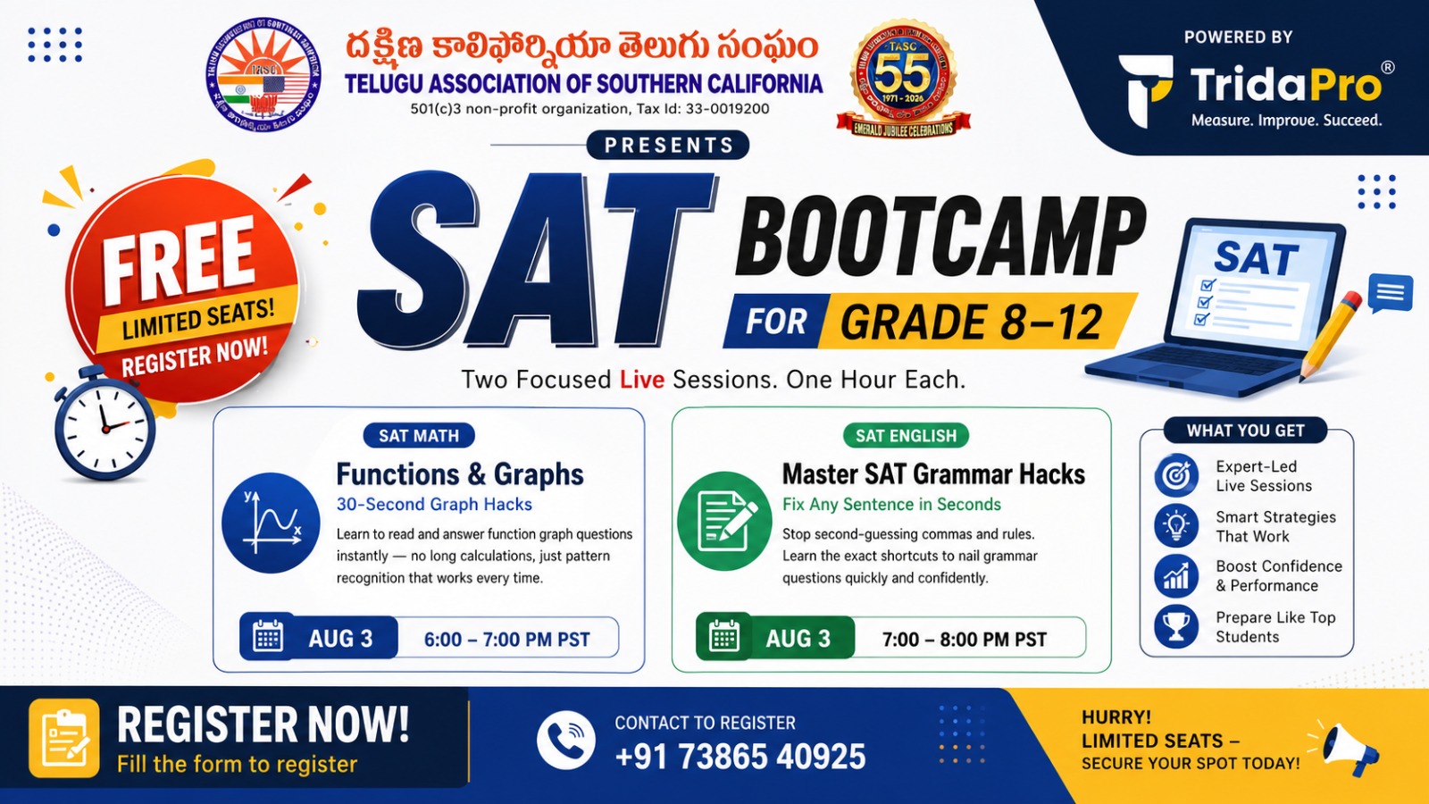 TASC 2026 - SAT-BootCamp-Aug-3rd