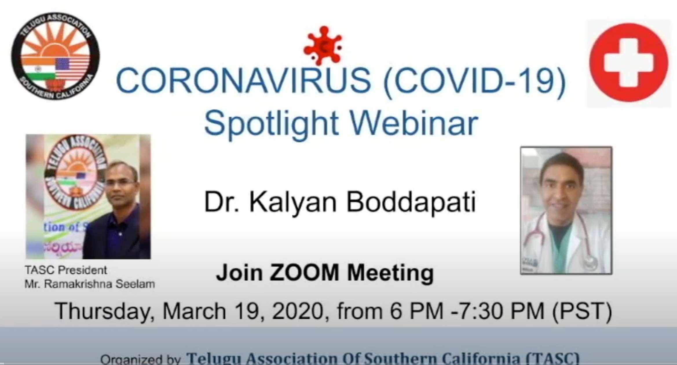 CORONA VIRUS (COVID-19) Spotlight TASC Webinar
