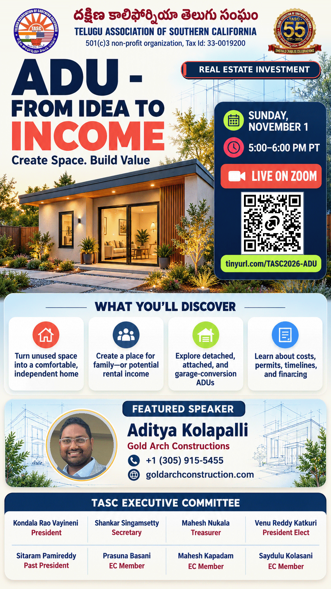 TASC 2026 -ADU Real Investment
