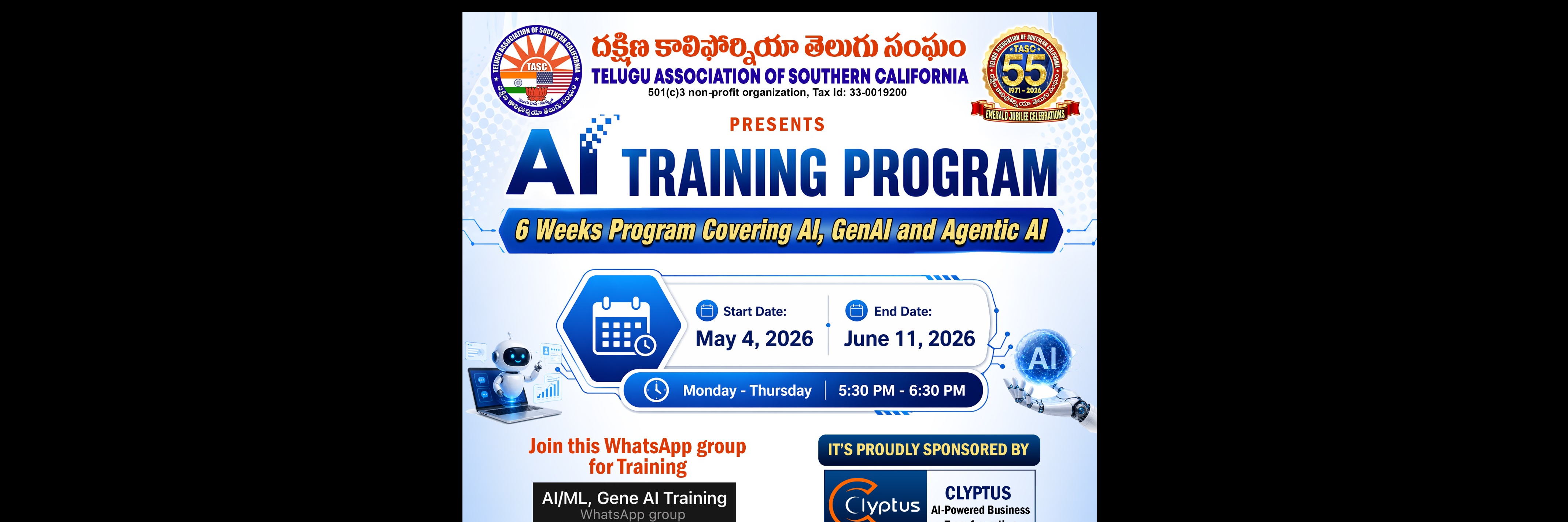 🚀 AI Training Program – From AI to GenAI to Agentic AI 🚀